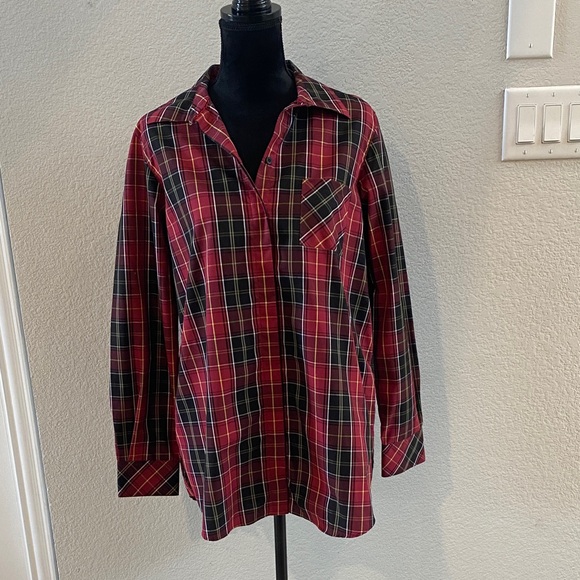 Orvis Tops - Orvis‎ Red and Black Plaid Button Down Shirt